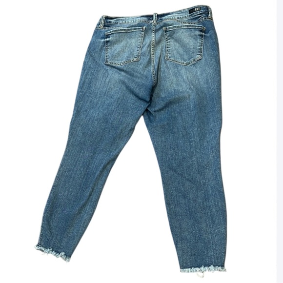 KUT from the Kloth Donna High-Rise Skinny Distressed Ankle Jeans Fray 18W - Picture 4 of 15